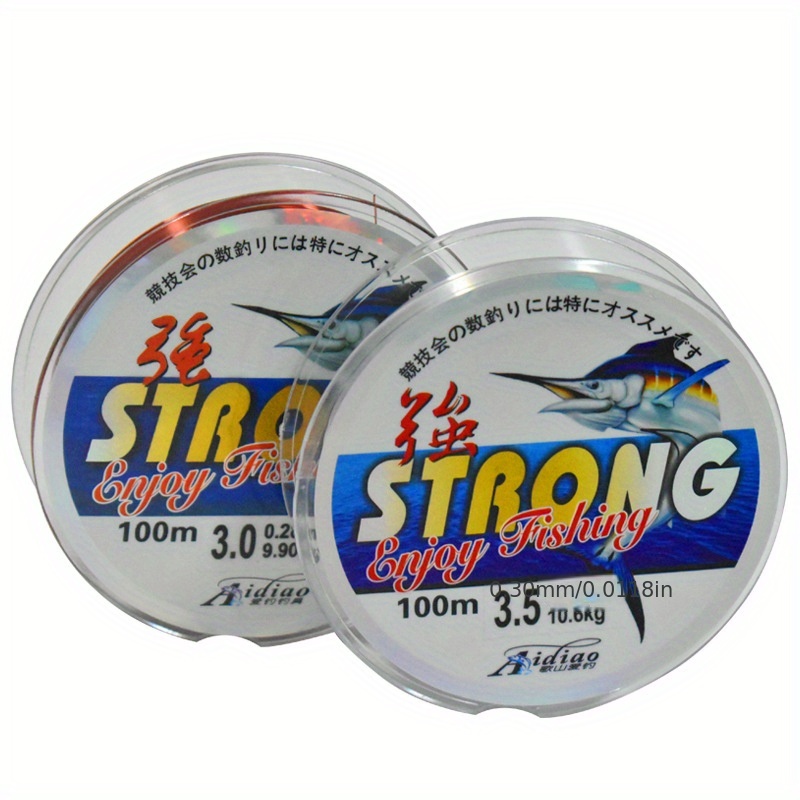 100m/328ft Transparent Nylon Fishing Line, Lure Strong Pulling Fishing Line  Sub/Main Line For Sea Fishing