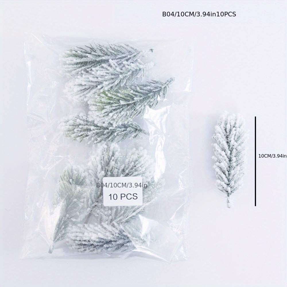 Image of 10/20pcs Artificial Pe White Plants Wedding Home Party Decorations Diy Christmas Tree Handcraft Accessories