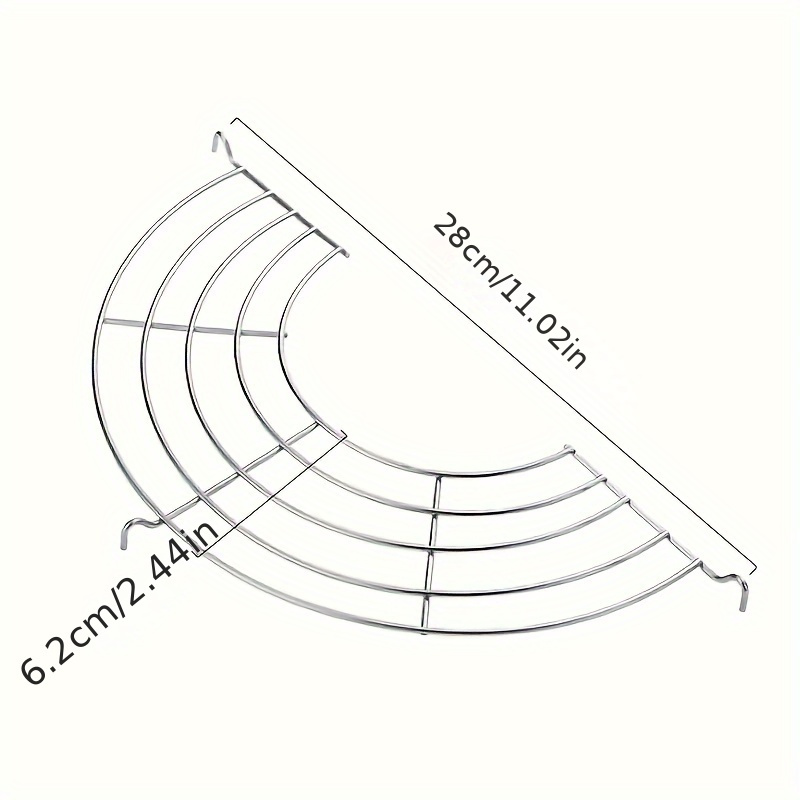 TEMU 304 Stainless Steel Semi- Rack For Bbq, Frying & Steaming - Oil Draining And Insulation Design