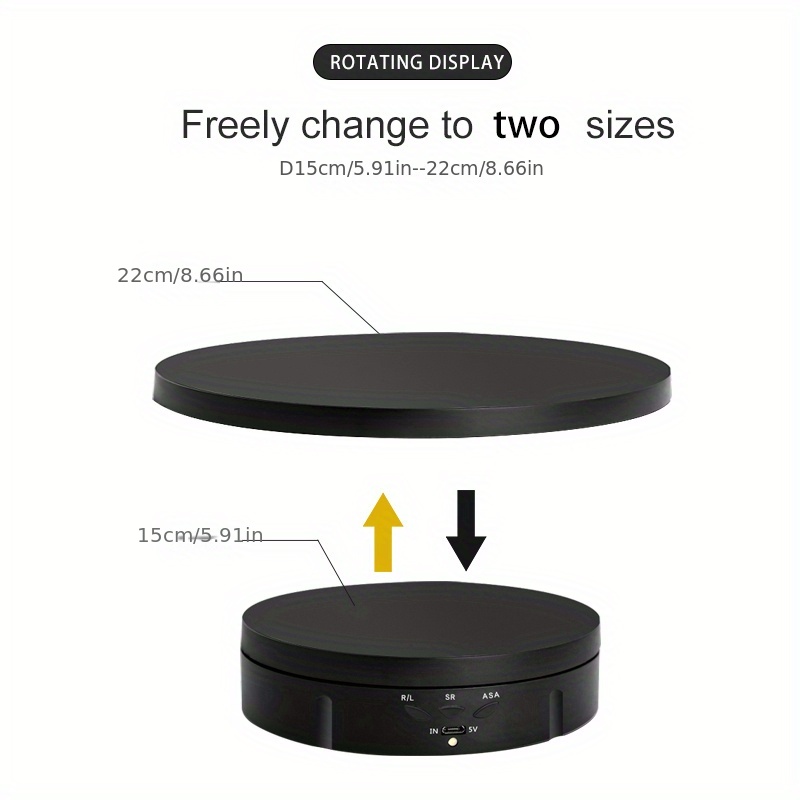 Rotating Display Stand 2 in 1 Photography Turntable - Temu