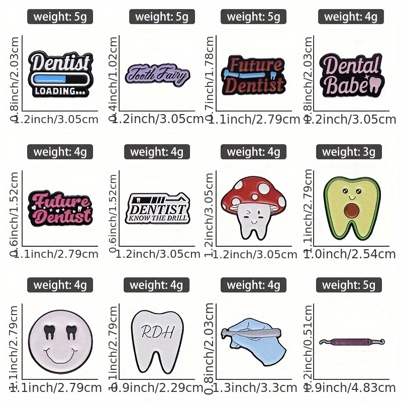 Dental Enamel Pins Protect Teeth Brooches Lapel Badges - Temu