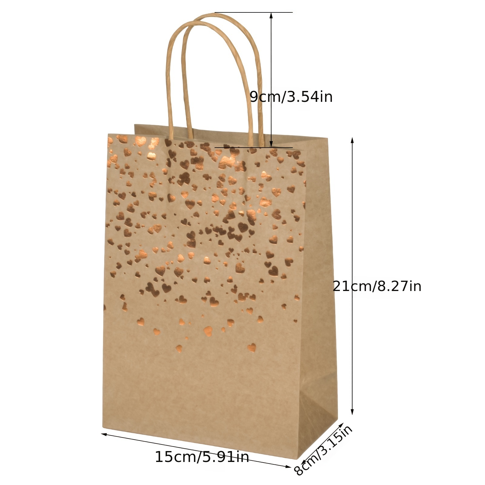 2024 12 Pcs Paper Bags, Gift Bags, Favor Bag, Kraft Paper Bag, Kraft Bronze  Gift Bag, Kraft Bags With