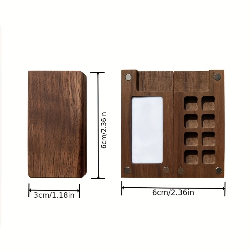 Durable New Design Handmade Black Walnut Paint Palette Portable Wooden  Watercolor Palette