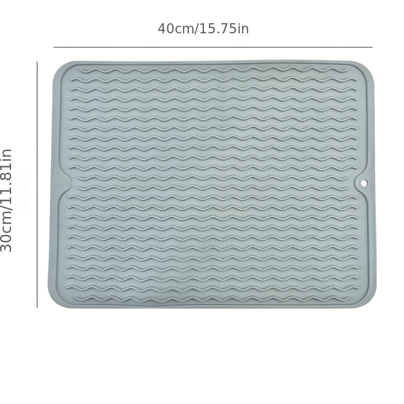 Drain Mat Silicone Wavy Draining Mat Drying Mat For Kitchen - Temu