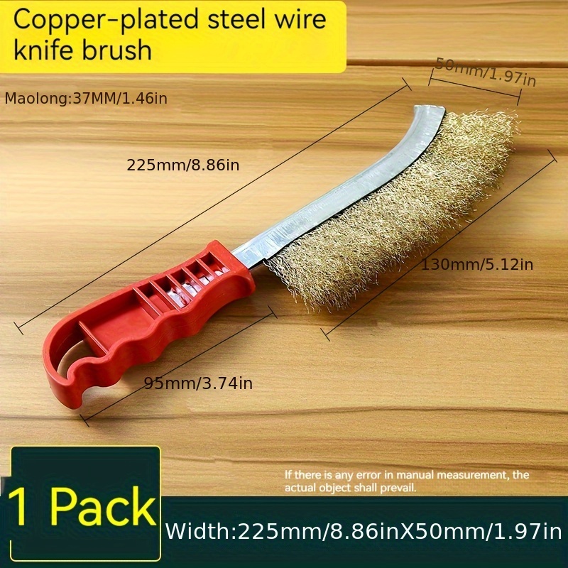 Steel Wire Scratch Brush, Brass Coated
