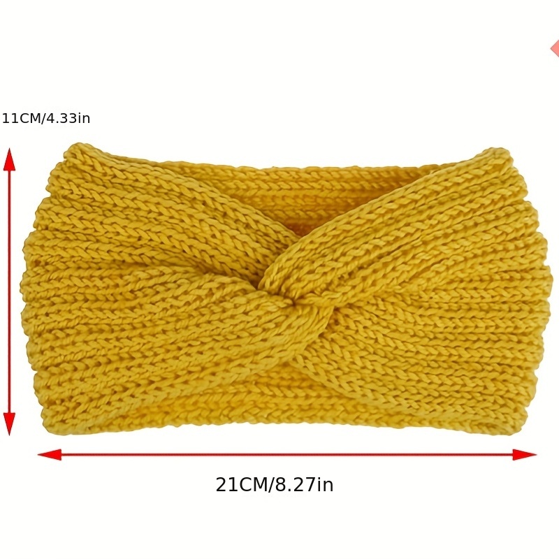 Knitted Headband Coldproof Warm Elastic Cross Knot Hairband