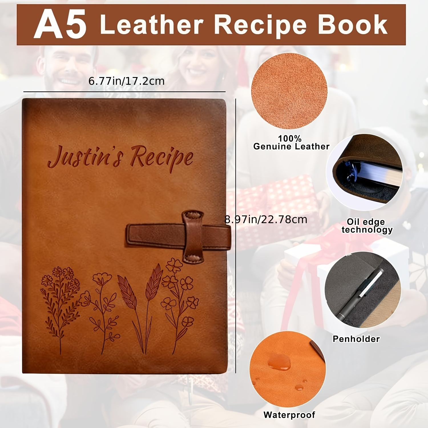 TEMU Personalized Recipe Book: Create Your Own Cookbook, Blank Recipe Journal - Perfect Gift For Mom, Dad, Grandma &