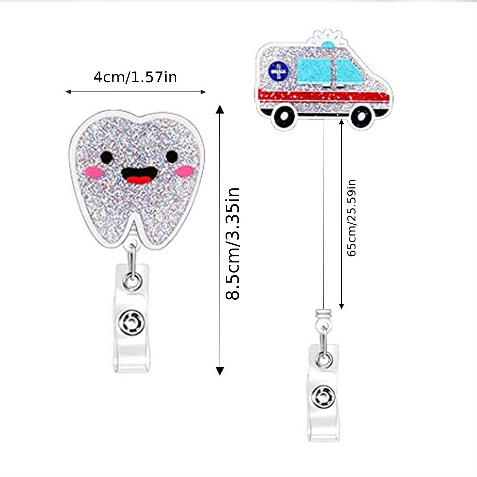 Acrylic Retractable Id Badge Easy Pull Buckle Teeth - Temu Canada