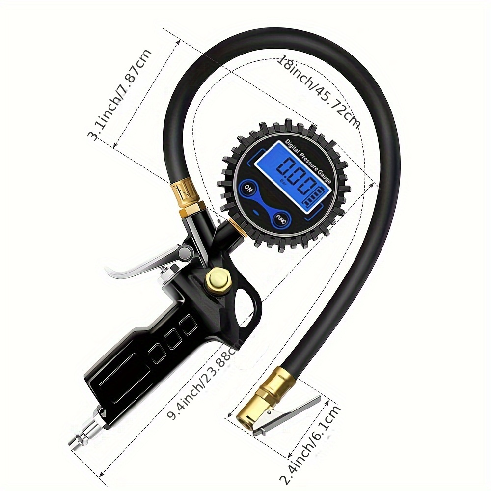 250 PSI Heavy Digital Tire Pressure Gauge Inflator