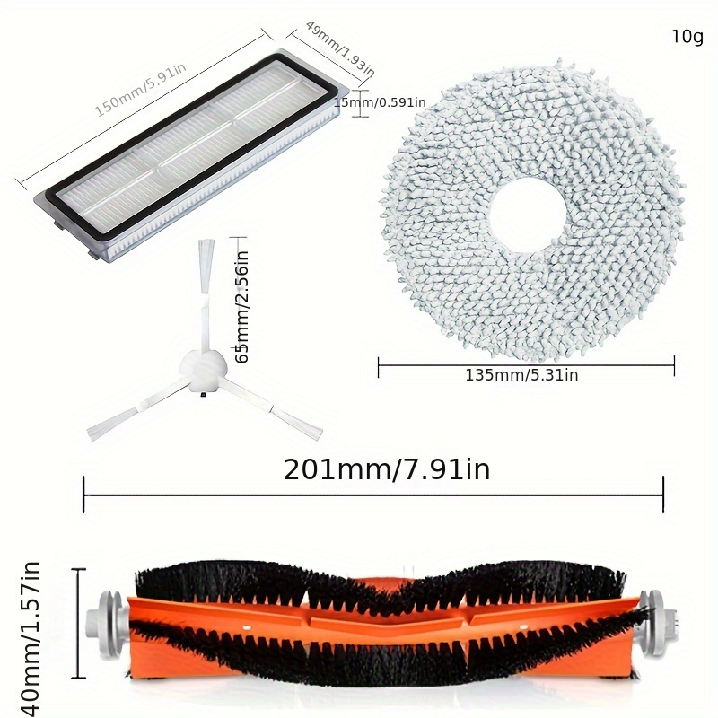 Fit For Dreame L10 Prime / L10S Pro Robot Vacuum Cleaner Roller Side Brush  Hepa Filter Mop Cloths Rag Spare Part Accessories - AliExpress