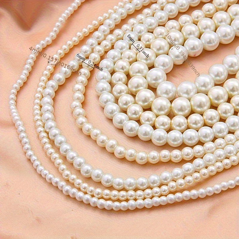 2-10Meters Imitation Pearl Beads Chains 3/4/5/6/8mm Acrylic Beads For  Bracelets Wedding Decoration DIY Jewelry Craft Accessories