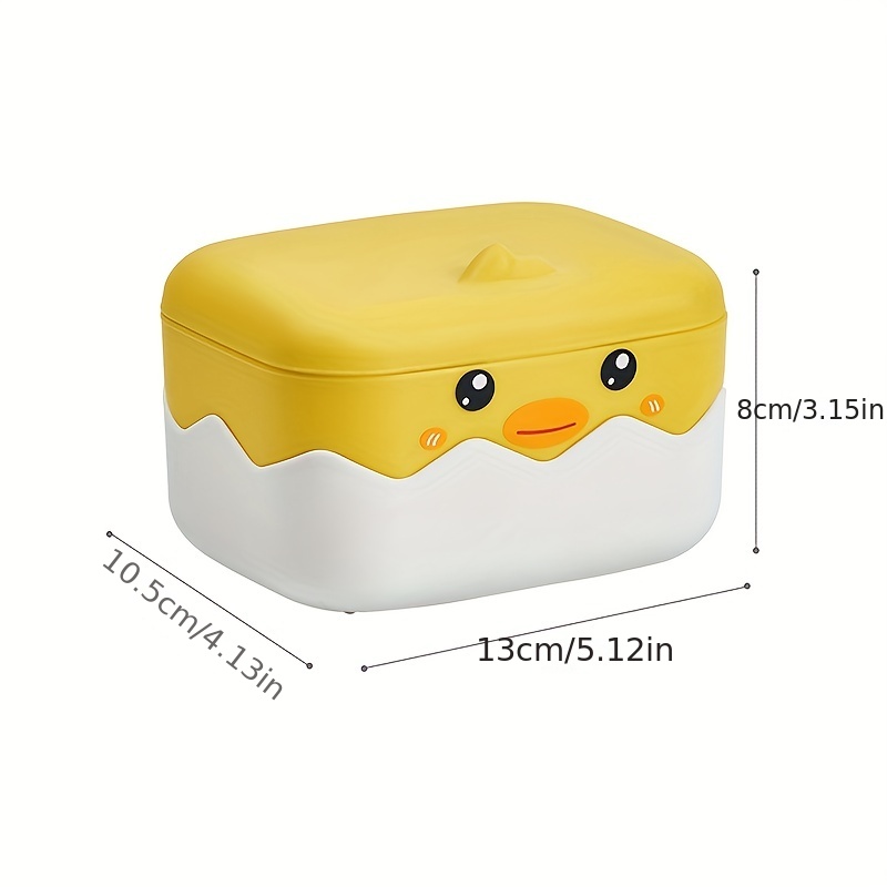 1pc Cute Duck-shaped Soap Holder For Bathroom Sink, Creative