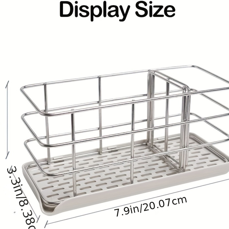 Sink Caddy Sponge Holder With Adjustable Panel Stainless - Temu