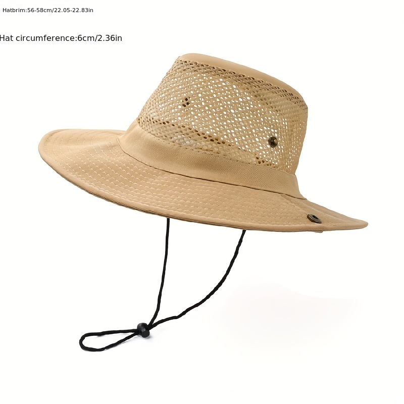 Men's Foldable Sun Hat, Bucket Hats, Spring And Autumn Outdoor Fishing Sun Hat For Men, M ( 56-58cm ), Beige Color, 4.49
