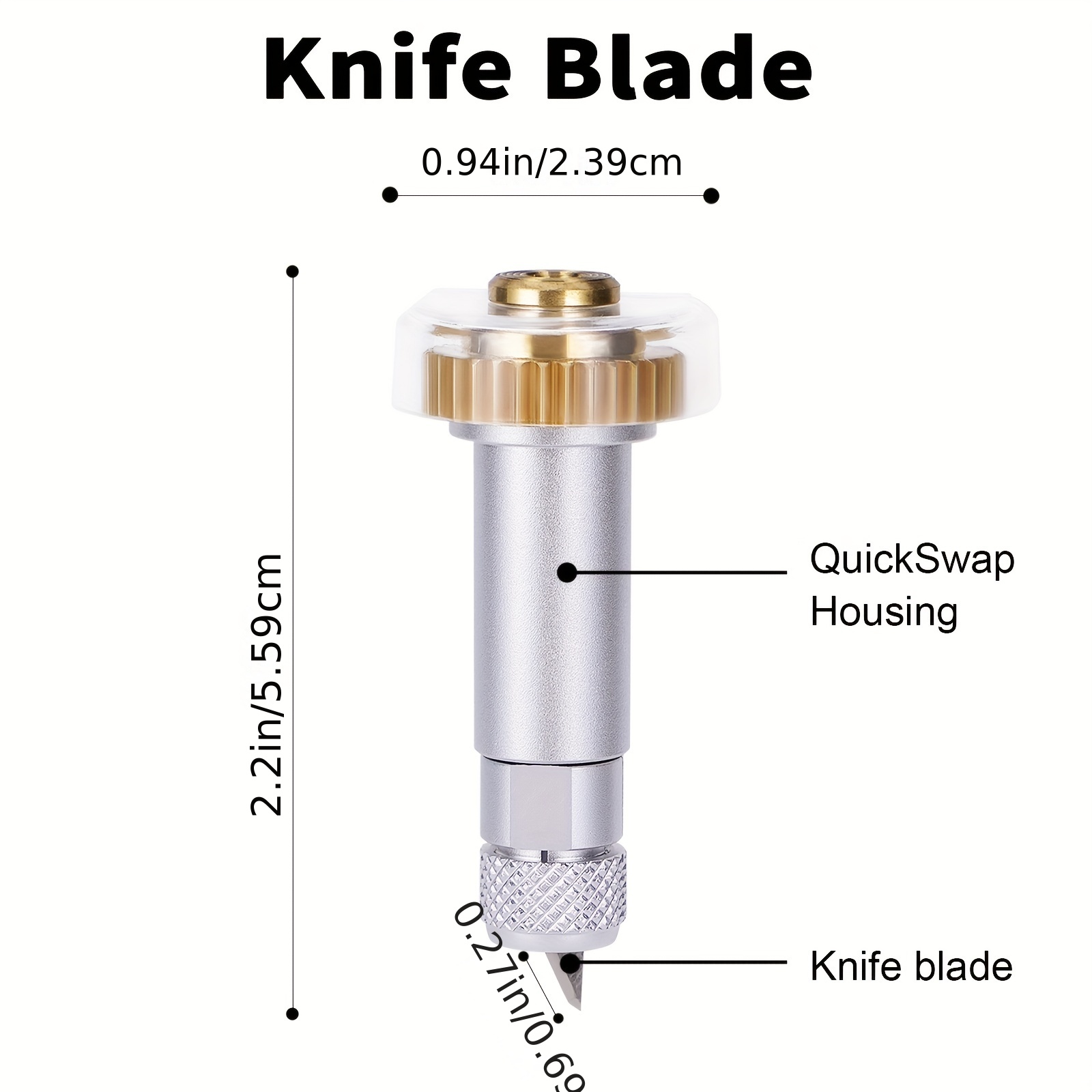 Cricut Knife Blade and Drive Housing, Hard and Durable Cutting Blade, Cuts  Wood, Leather, Chipboard & More, Create Puzzles, Models, Leather Goods