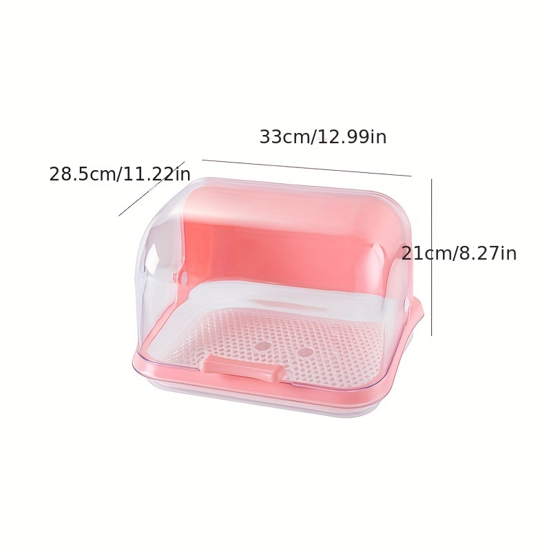 Baby Desktop Storage Box With Lid Dustproof Bottle Drain - Temu