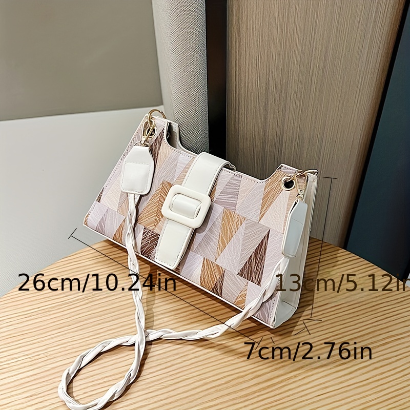 1 Crossbody Bag With Coin Purse, Geometric Pattern Square Bag, Trendy  Shoulder Bag For Women - Temu