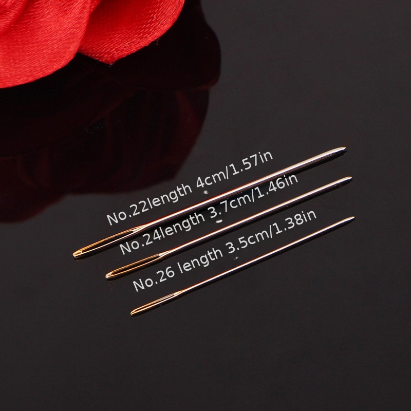 Golden Tail Sewing Needle No.22/24/26 Embroidery Fabric Cross Stitch Darning  Needles Stainless Steel Diy Craft Tools - Temu