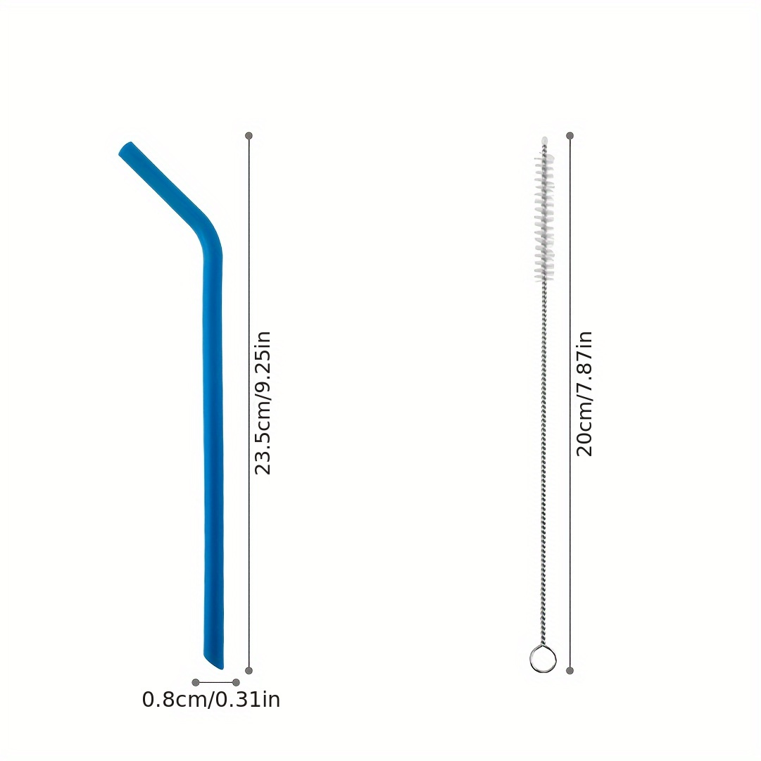 Extra Long Silicone Replacement Curved Straws For Tumblers, Reusable Drinking  Straws, Cup Accessories - Temu