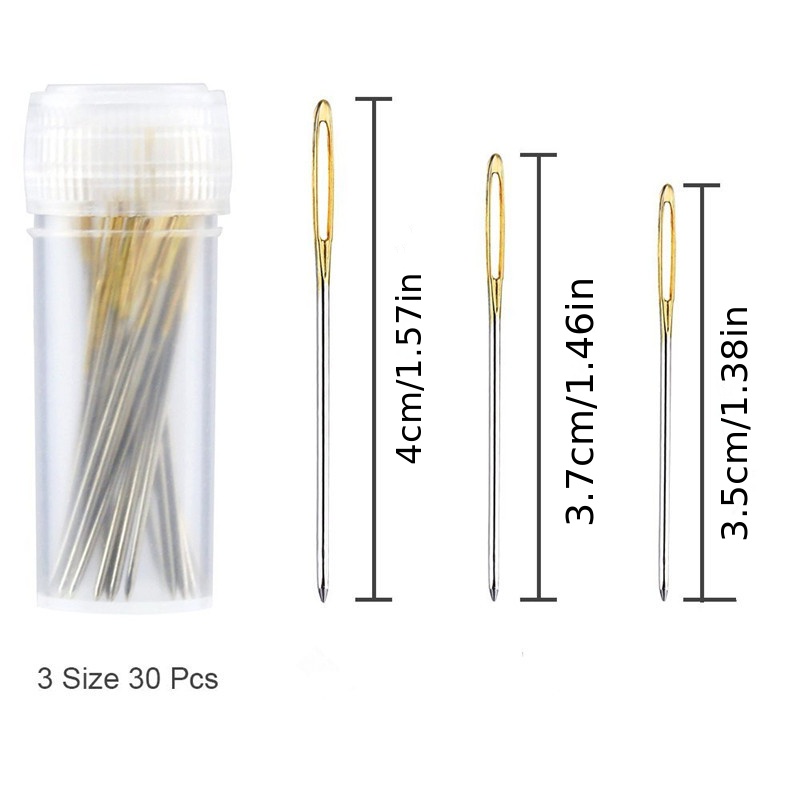 Golden Tail Sewing Needle No.22/24/26 Embroidery Fabric Cross Stitch Darning  Needles Stainless Steel Diy Craft Tools - Temu