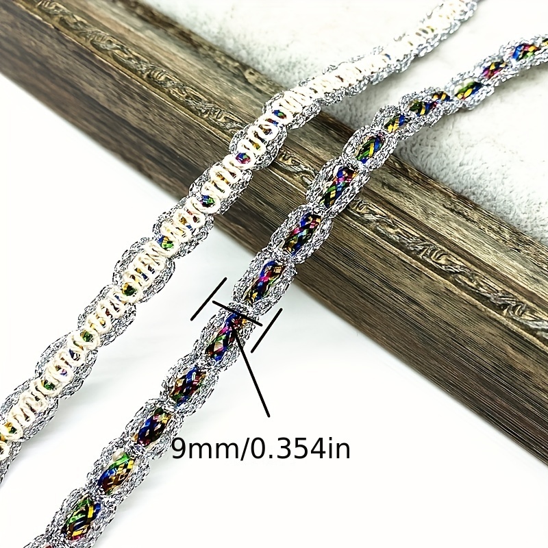 2 Yards Glittering Sequined Ribbon Trims For Stage - Temu