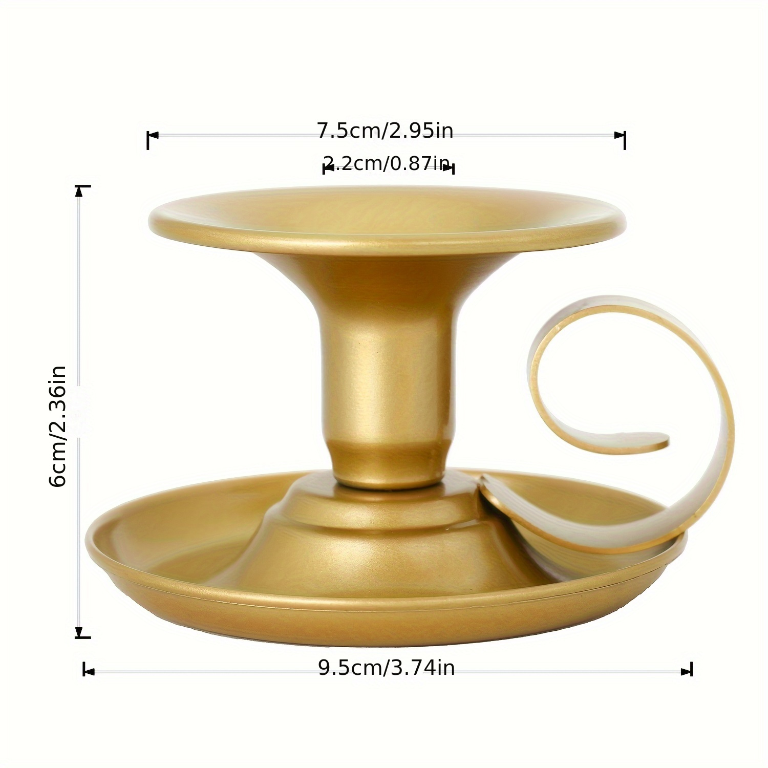 6 Golden Metal Handicraft Candle Cups Electroplating - Temu