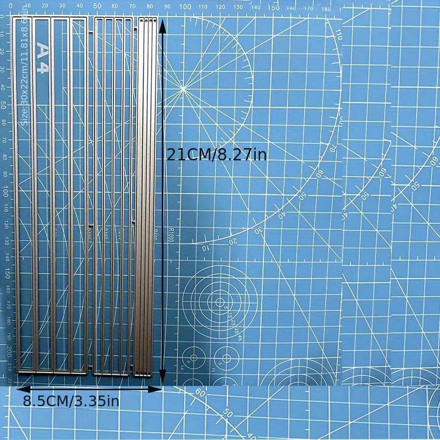 Image of 1pc Slim Stripes Metal Cutting Dies For Album Paper Card Decor, Paper Craft