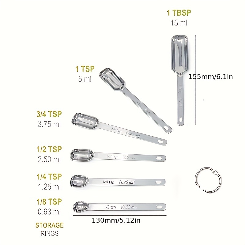 Measuring Spoons Tablespoon, Teaspoon, 1/2 Teaspoon, !/4 Teaspoon