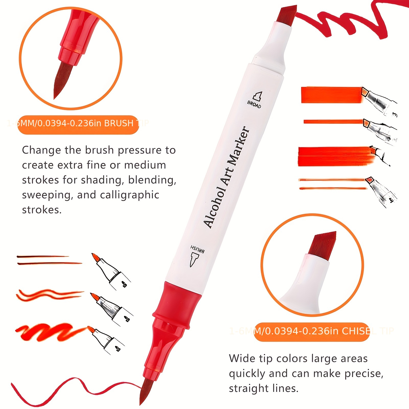 60-color Alcohol Marker Art Marker Set, Dual-head Pen Tip