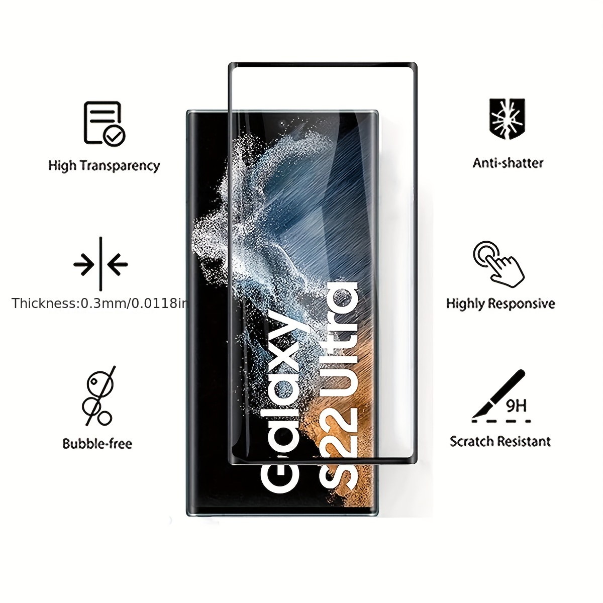 Verre Trempé pour Samsung Galaxy S22 Ultra Samsung Transparent - Protection  d'écran pour smartphone - Achat & prix
