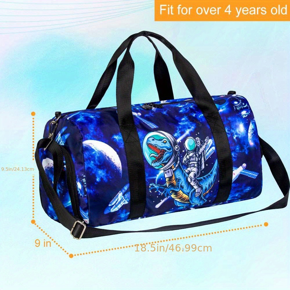 Kids Duffle Bag Travel Boys Girls Gym Bags Shoe Compartment - Temu