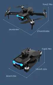 xt204 light flow brushless remote control drone with hd dual camera 1 2 3 batteries 360 intelligent obstacle avoidance headless mode track flight wifi fpv mobile app control foldable quadcopter details 13