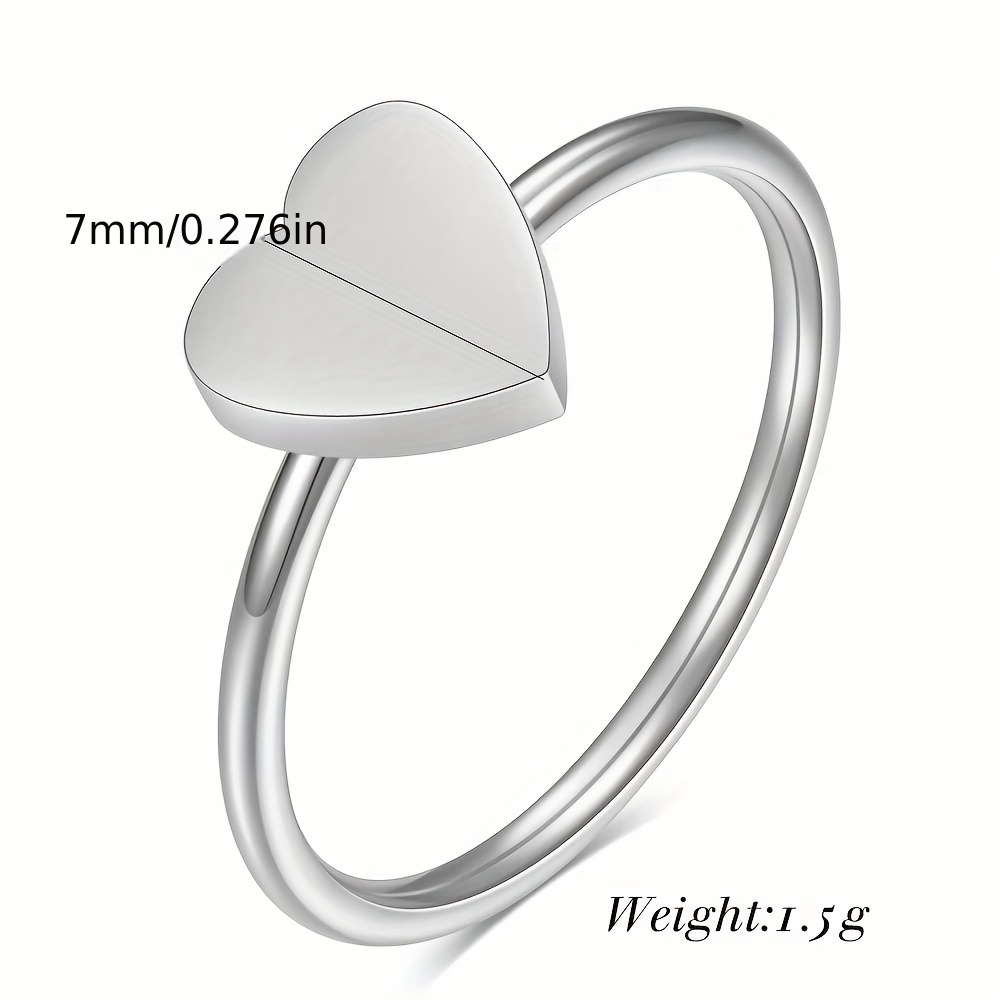 Titanium Steel Love Ring Glossy Couple Ring