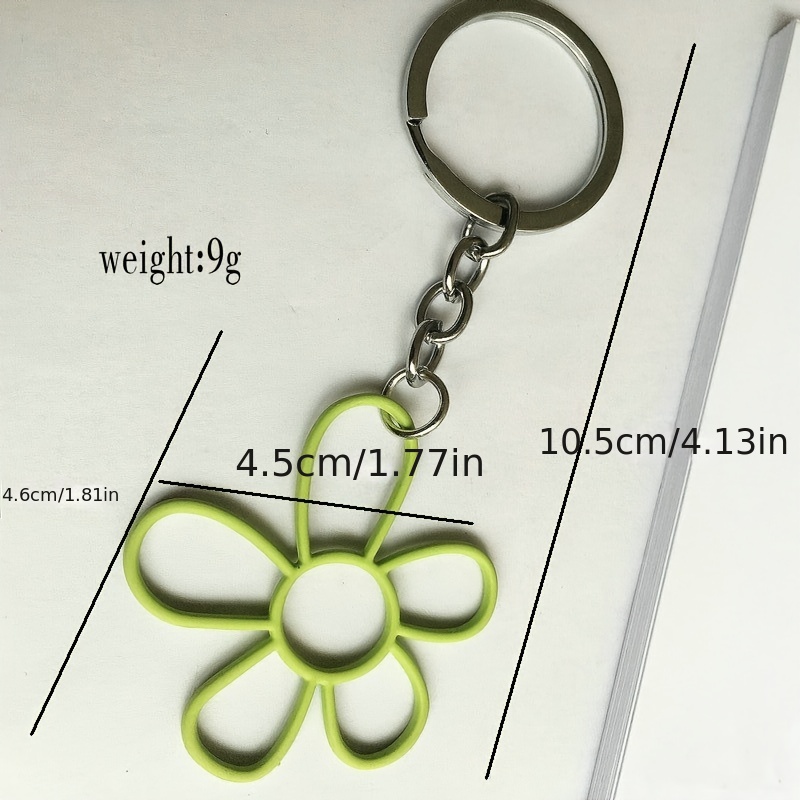 Key Chain, Small Daisy Keychain Metal Key Chain Flower Keychain Cute Key  Chain 4.13in With Key Hook For Backpack For Car Interior For Handbag  Pink,Colorful 