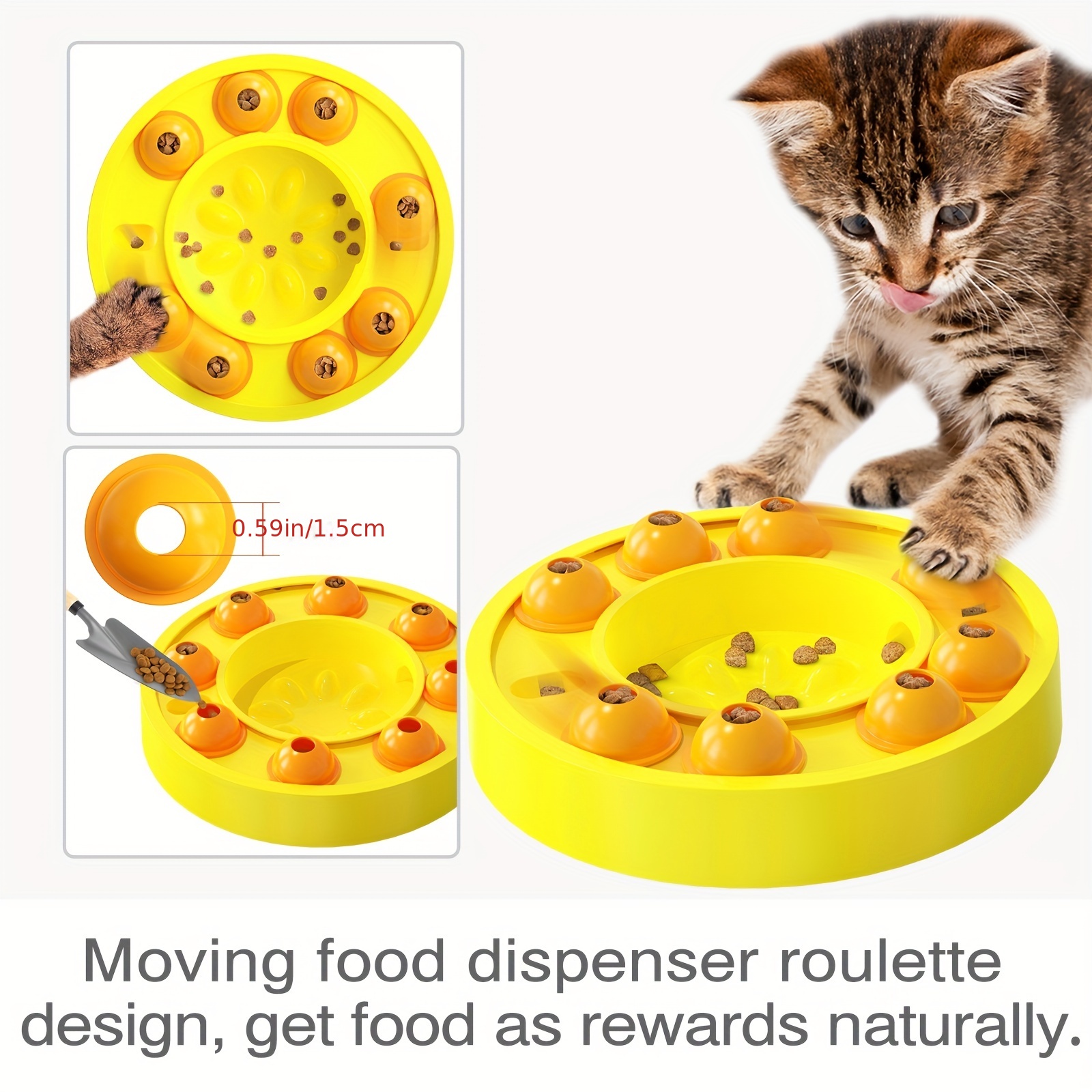 Pet Puzzle Toy Slow Feeder Bowl For Dog & Cat, Interactive Dog Toy For  Treats Training - Temu