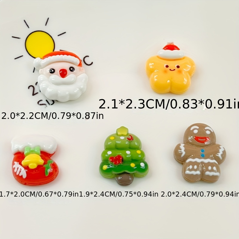 Christmas Craft Resin Accessories Resin Flat Back Miniature - Temu