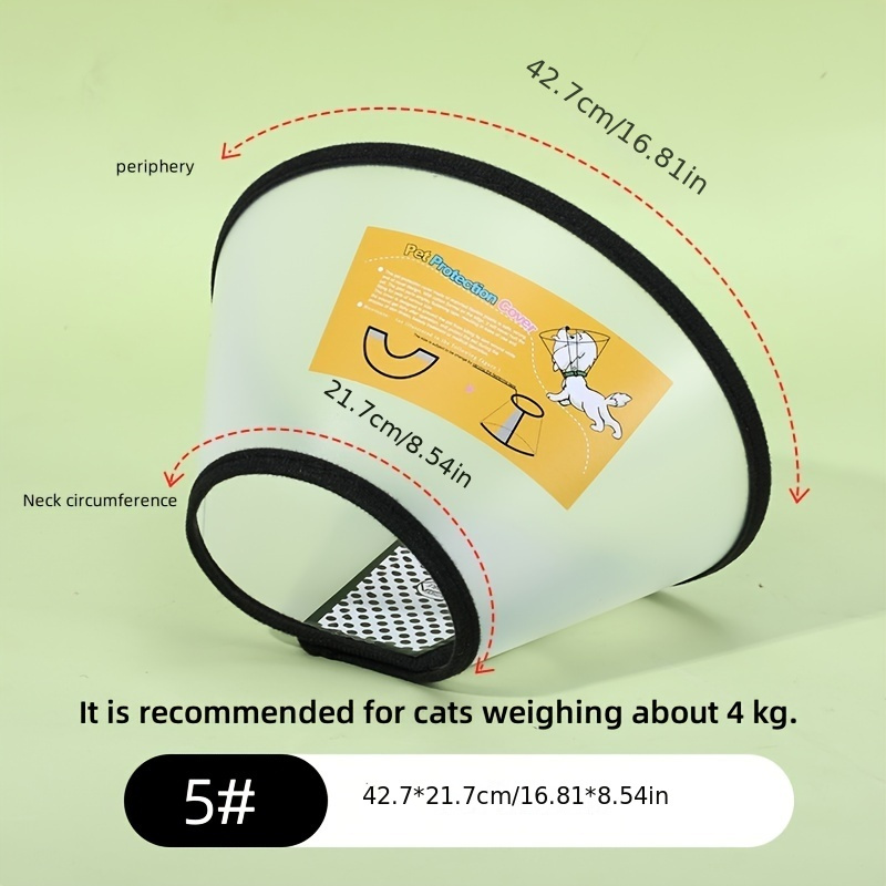 Pet Cat Collar, Elizabethan Pet Collar, Anti-chew Collar, Anti-scratch Neck Wrap, Cat Grooming Collar