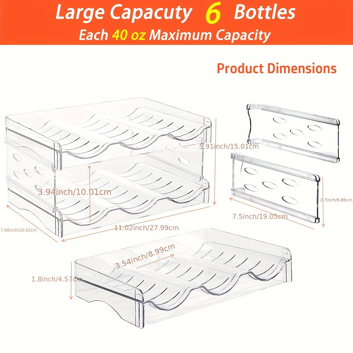 1pc Organizzatore Bottiglie D'acqua Trasparente - Temu Italy