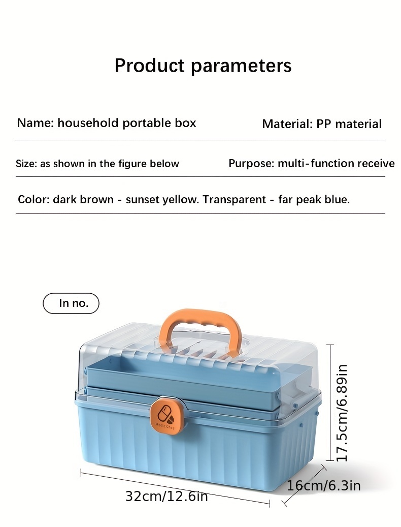 Medicine Box Transparent First Aid Box Family Emergency Kit