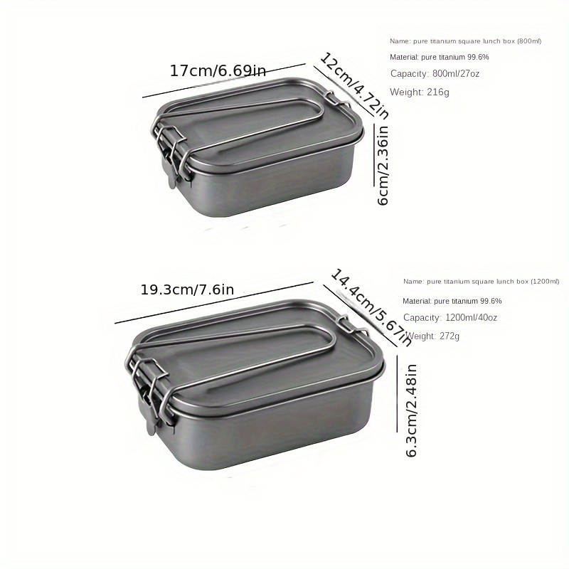 800ml Lunch Box Folding Steaming Rack Combo Set