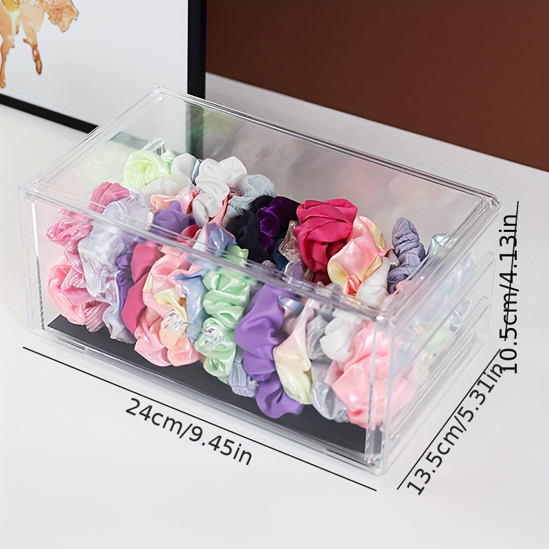 Desktop Storage Box Transparent Dust proof Hair Accessories - Temu