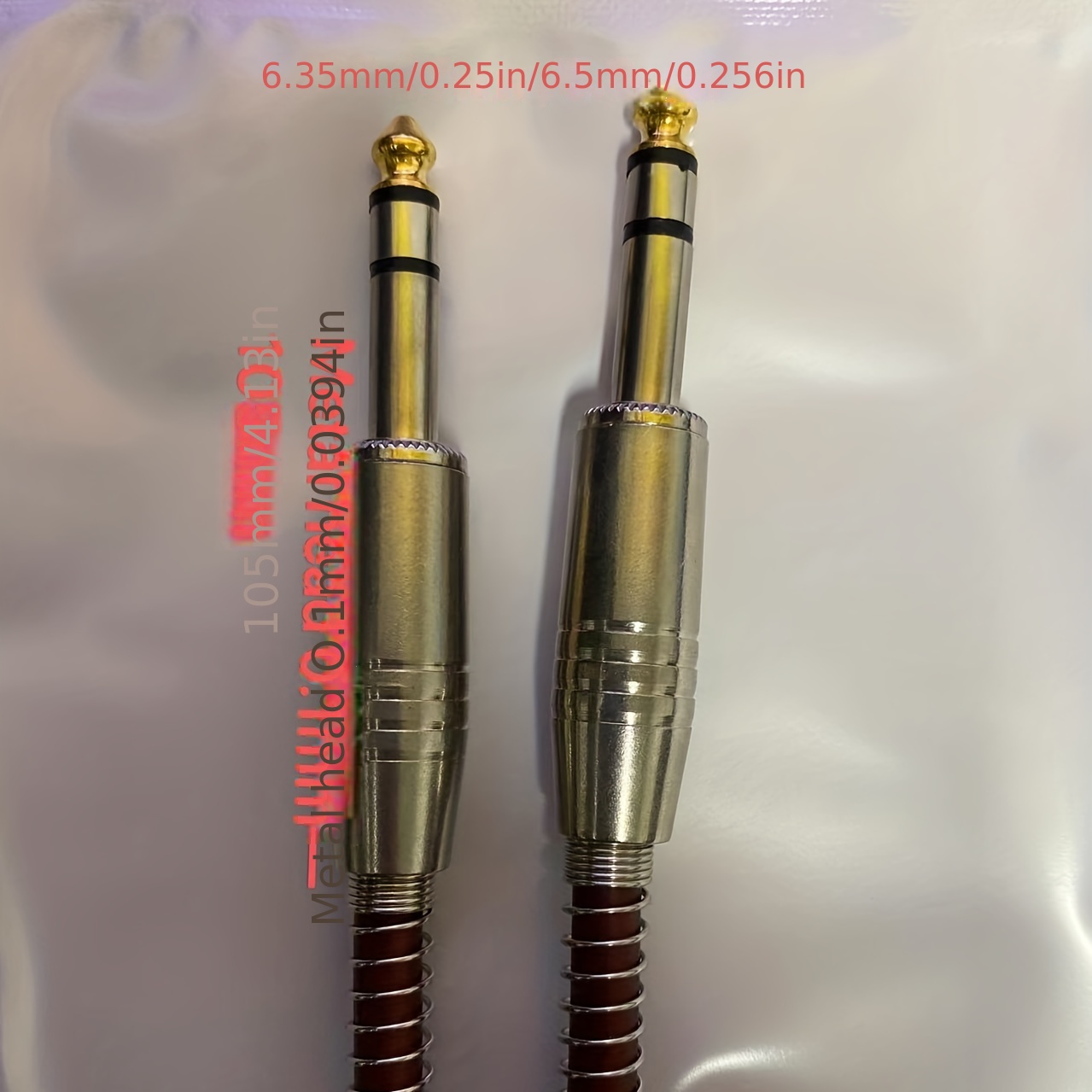 Instrument Cable With Golden Color Premium Mono Jack Ts - Temu