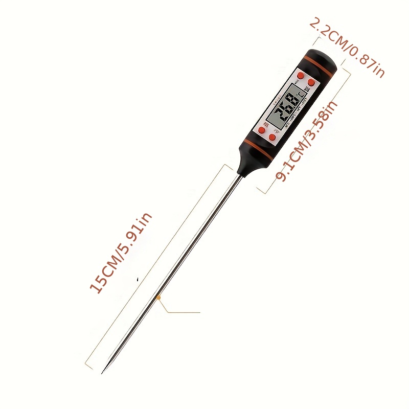 Digital Water Thermometer for Liquid, Candle, Instant Read with Waterproof  for Food, Meat, Milk, Long Probe