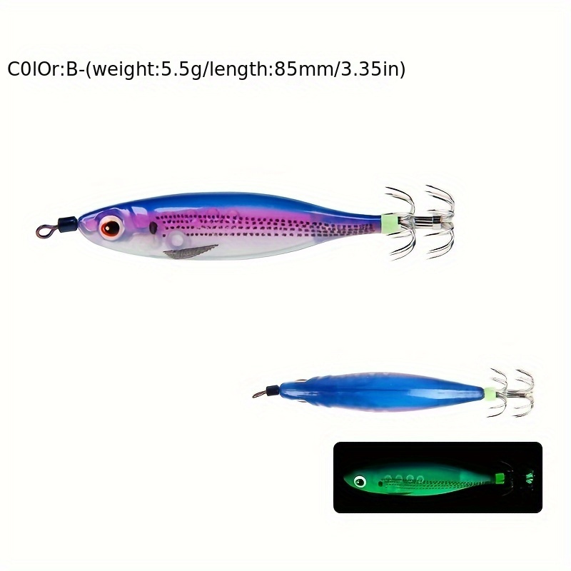 1pcs/5pcs Luminous Eyes Bionic Shrimp Fishing Gear Lure Soft Bait Hook  Tackle