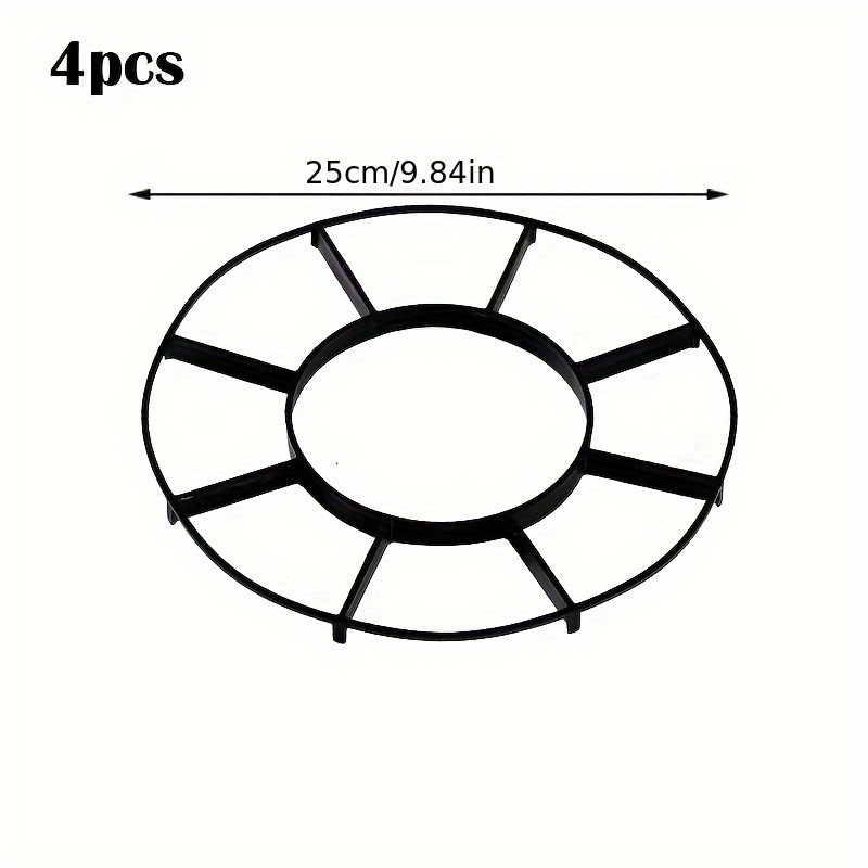 Image of 4pcs Flower Pot Coasters Plastic Pot Bottom Pads For Ventilation And Anti-root Rot, Plastic Home Pot Riser For Spring, , Summer Essential