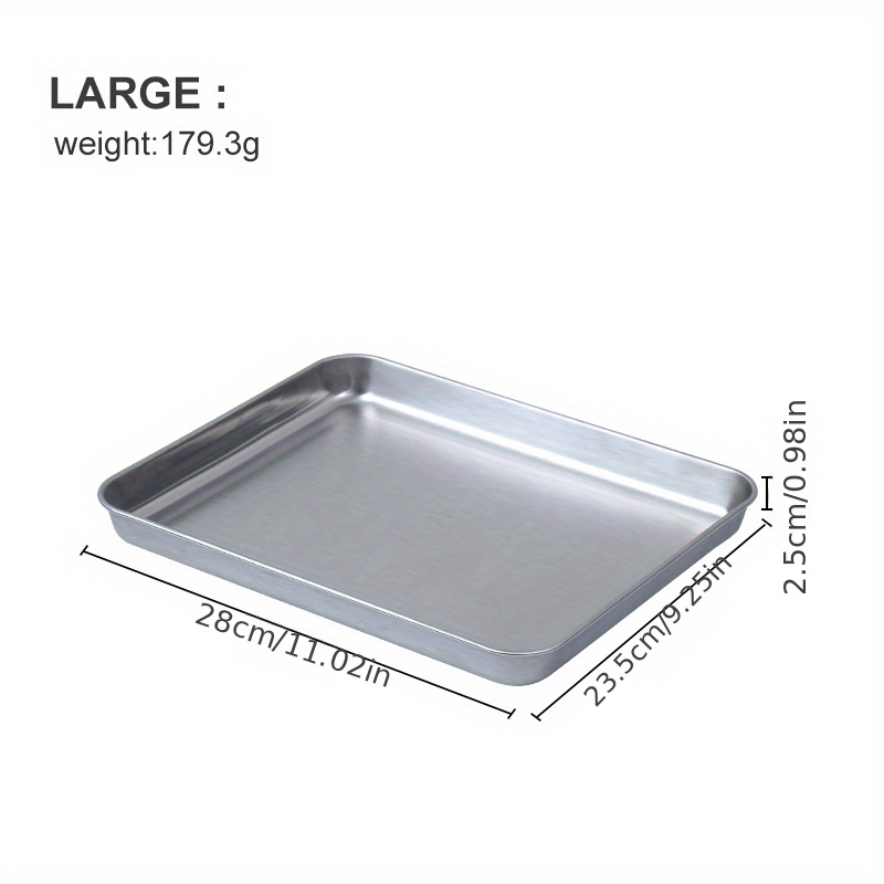 NUOLUX Trays Plate Tray Dredging Kitchen Pan Stainless Breading Pans  Bakeware Bake Supplies Barbecue Sushi Rustproof Food 