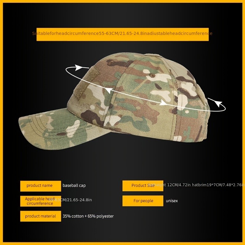 Gorra Béisbol Camuflaje Aire Libre Simplicidad Táctica Militar Ejército  Camo Sombrero Caza Sombreros Deportivos Ciclismo Gorras Hombres Adultos -  Joyería Accesorios - Temu