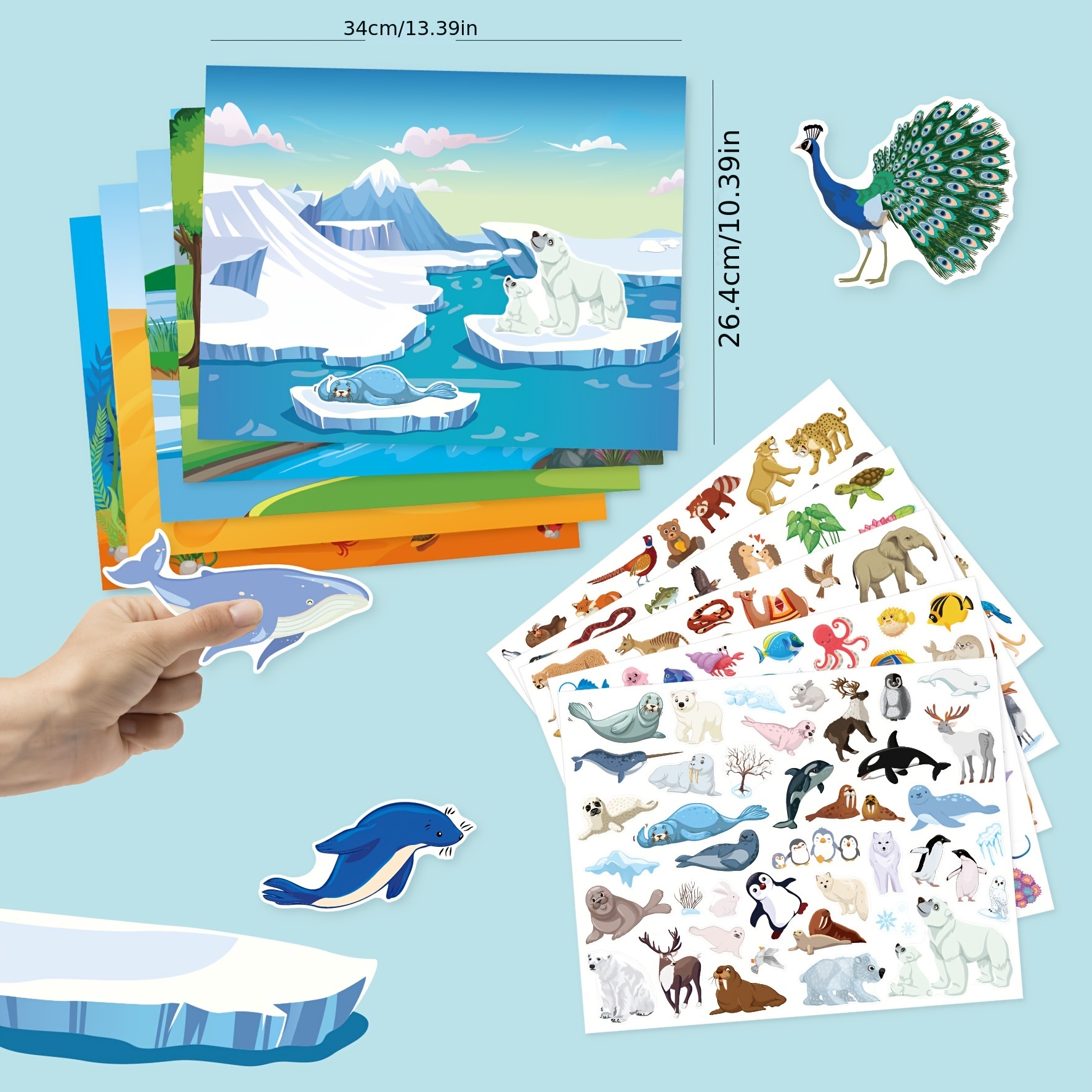 Animal Habitats Sticker Book: Over 500 Stickers and 12 Unique