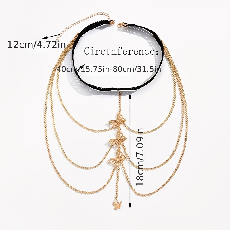 Creative Elastic Layer Chain Butterfly Leg Chain