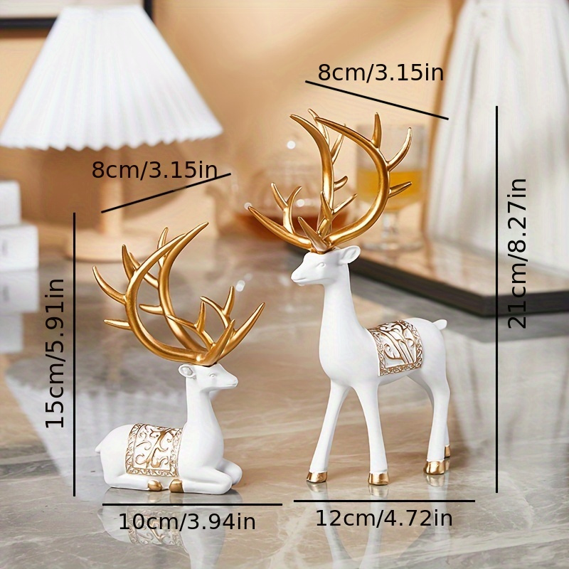 Image of 2pcs Room Light Deer, Home Entrance Wine Cabinet Decoration Ornaments